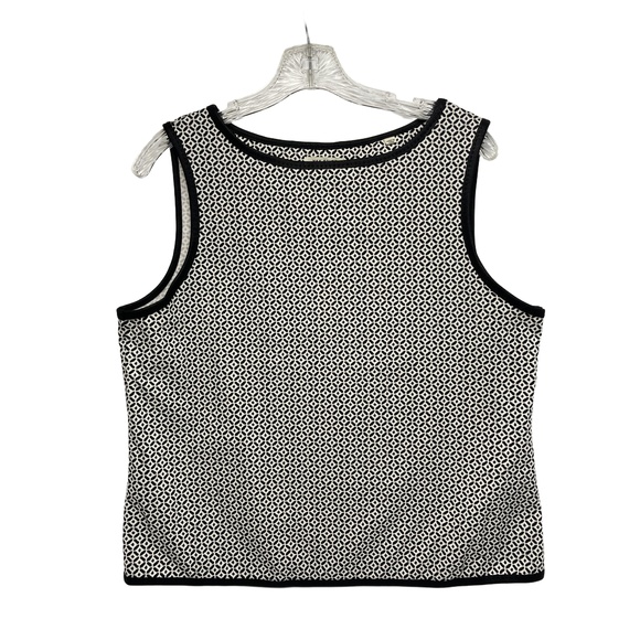 Tops - Max Studio London Black‎ White Geometric Contrast Sleeveless Top Medium